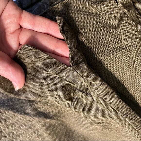 Talbots Green Chinos Relaxed Fit Lightweight 100% Irish linen size 16W - Picture 16 of 16